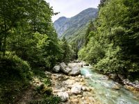 Triglav Nationalpark, die Soca schlängelt sich hindurch