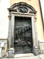 Tür der St. Nikolaus Kathedrale in Ljubljana