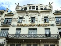 Herrliche Jugendstilfassade in der Altstadt von Ljubljana