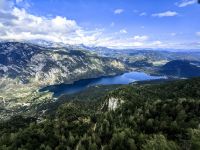Der Bohinjsee vom Vogelplateau aus aufgenommen