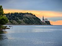 Blick auf Piran von unserem Hotel in Strunjan aus