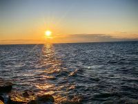 Sonnenuntergang an der Adria bei Strunjan