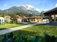 Ausblick vom Hotel aus auf die Berge von Kranjska Gora