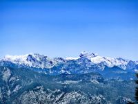 Blick auf die Berge vom Vogelplateau aus
