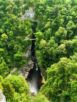 Der Fluß Reka fließt durch die Skocjan Höhle