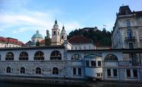 An der Ljubljanica, dem Fluß Ljubljanas