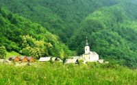 Landschaft bei Srednja vas v Bohinju