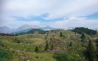 Schöne Landschaft der Steiner Alpen
