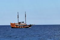 Schönes Schiff vor Pirans Küste
