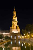 Sevilla Plaza Espana bei Nacht