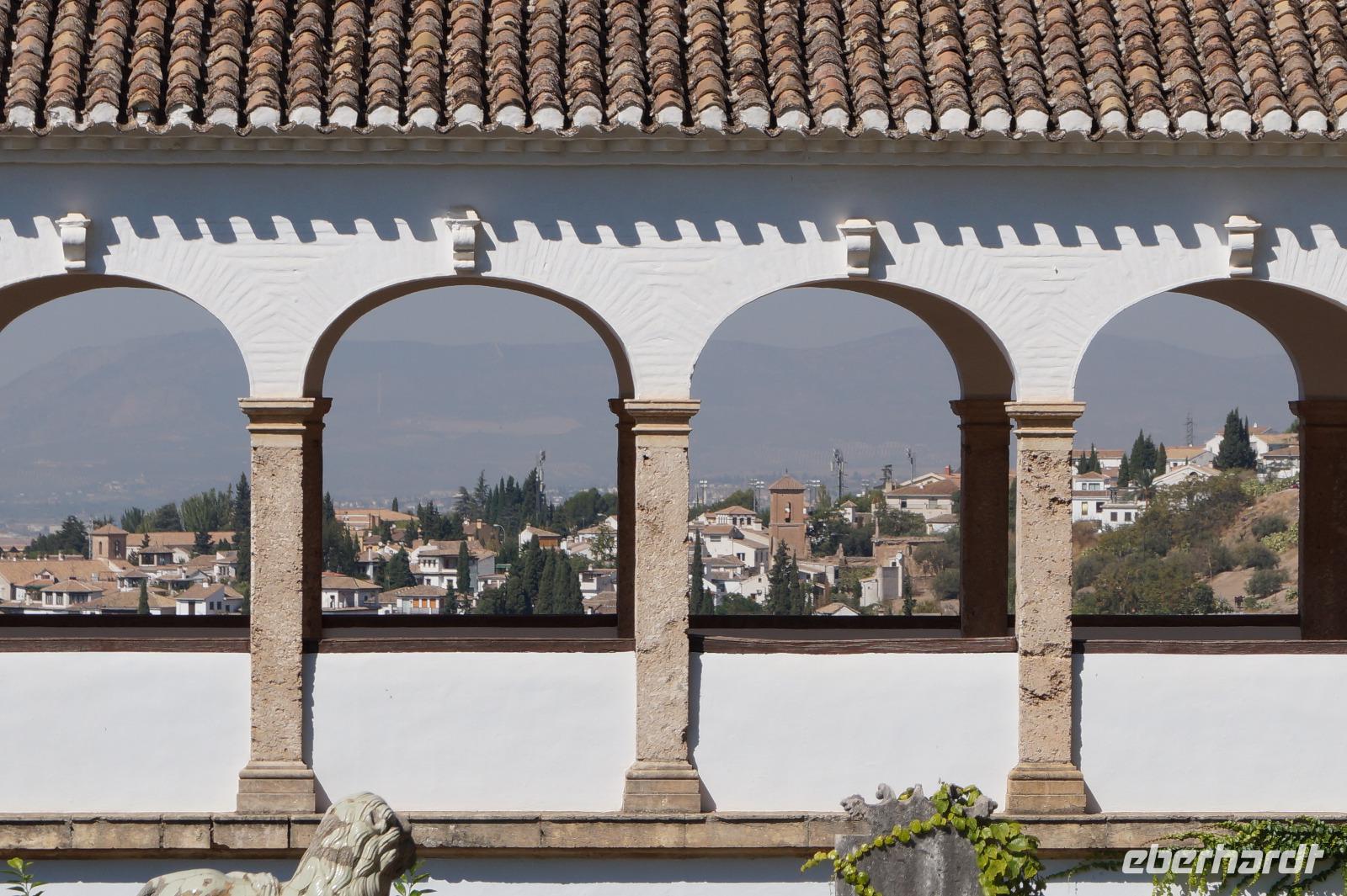 Albaicín von den Gärten des Generalife aus gesehen