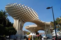 Der neue Markt von Sevilla, im Soutterain Ausgrabungen der mittelalterlichen und antiken Stadt