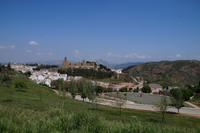 Alcazaba von Antequera mit dem Peñón de los Enamrodos (Fels der Verliebten) oder Indio de Antequera