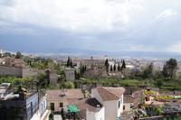 Ankunft in Granada, Mirador de San Cristobal - Blick auf den Albaicín 