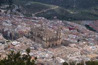 Die Kathedrale von Jaén vom Cerro de Santa Catalina aus gesehen