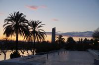 Sonnenuntergang über dem Guadalquivir, Sevilla