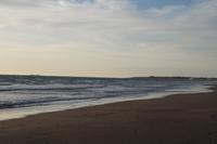 Strand von Chiclana mit der Isla de Sancti Petri 