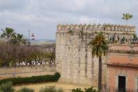Alcázar von Jerez mit Wetterfahne von Tio Pepe