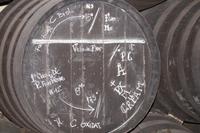 Hier wird gezeigt, wo die Hefe schwimmt und wonach der Kellermeister bestimmt, wozu der Sherry ausgebaut wird