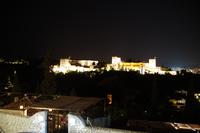 Alhambra bei Nacht, vom Mirador San Nicolás aus gesehen