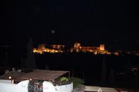 Alhambra bei Nacht, vom Mirador San Nicolás aus gesehen