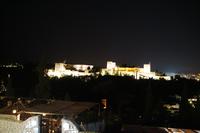 Alhambra bei Nacht, vom Mirador San Nicolás aus gesehen