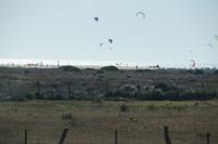 Kitesurfer bei Tarifa, Playa de los Lances