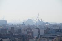 Hafen und Wissenschaftsstadt vom Kathedralturm (Miguelete) aus gesehen
