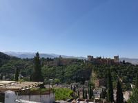 Blick auf die Alhambra von Albaicin Viertel und San Nicolas Aussichtspunkt in Granada (1)