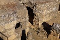 Im Schatten schwach zu erkennen: Die Replik des Elefanten des Elfantengrabes 