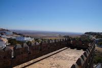 Blick in die Weite vom Alcázar de la Puerta de Sevilla, Carmona, aus. 