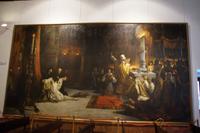 Historiengemälde: Der sterbende Ferdinand der Heilige von Kastilien (Eroberer Córdobas und Sevillas) empfängt seine letzte Kommunion