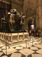 begrabene Gebeine von Christoph Kolumbus in der Kathedrale von Sevilla