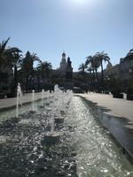 Wasserspiele am Rathausplatz in Cádiz