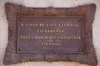 Denkmal für die ermordeten Liberalen, die in Málaga 1831 in eine Falle gelockt worden waren. 