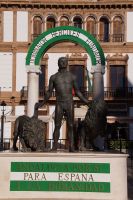 Das Wappen von Andalusien figurativ: Herkules als Gründer und Beherrscher. Andalusien für sich, für Spanien und die Menschheit.