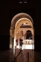 Blick zurück in den Löwenhof