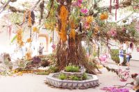 Kunstinstallation im Innenhof des archäologischen Museums Córdoba anläßlich des Festival Patios de Otoño
