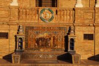 Sevilla: Plaza de España - Darstellung der Reconquista Málagas (jede Provinz wird hier - meist mit einem hist. Ereignis- dargestellt) 