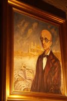 Cádiz, Krypta der Kathedrale, Portrait des Komponisten Manuel de Falla, der in Cádiz geboren wurde, aber 1946 im argentinischen Exil starb. Bald nach seinem Tod wurde er nach Spanien verbracht.