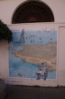 Darstellung von Cádiz während seiner Belagerung. Cádiz war die einzige Stadt Spaniens, die niemals von napoleonischen Truppen besetzt werden konnte, daher war sie auch der Ort, wo man eine Verfassung ausarbeiten konnte.