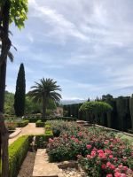 GRANADA - Blick zur Sierra Nevada von den Gärten der Alhambra