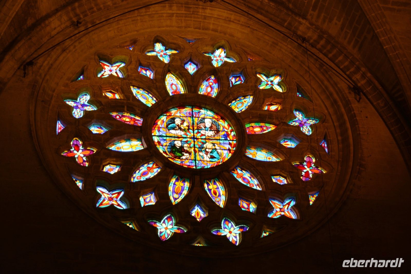Fensterrosette in der Kathedrale von Sevilla