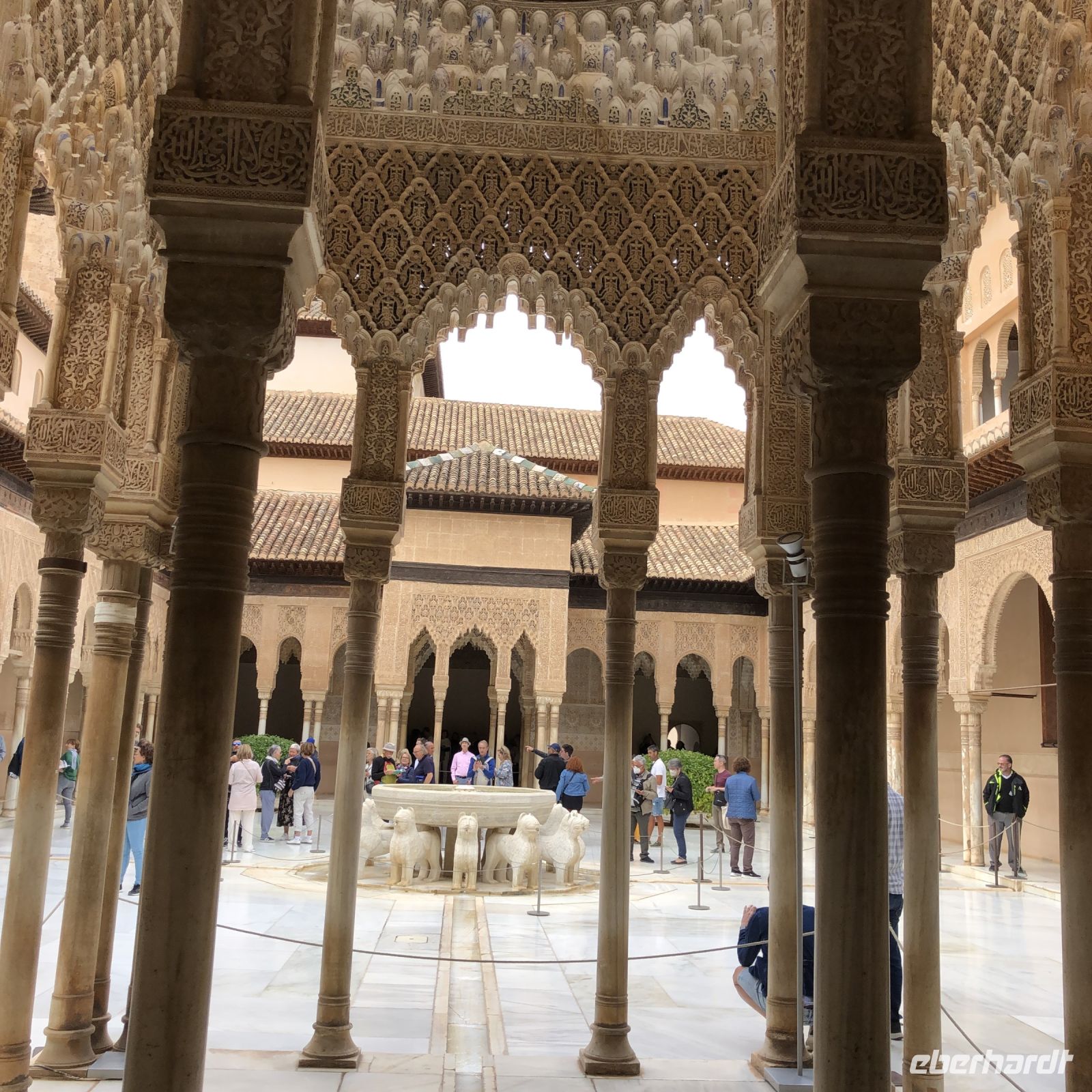 Blick auf den Brunnen im Löwenhof 