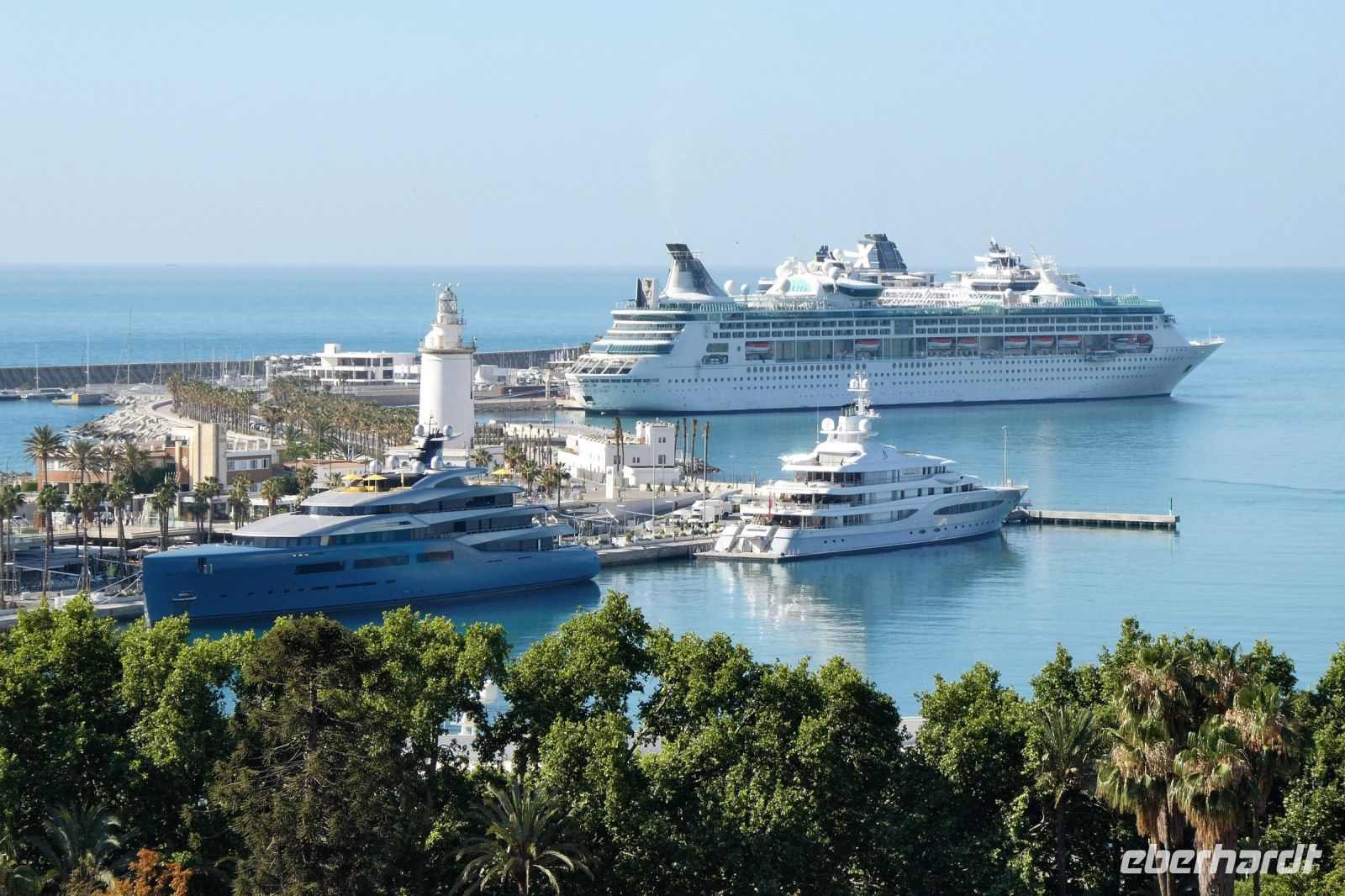 Blick auf den Hafen von Malaga