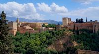 Blick auf die Alhambra von der Plaza Nueva