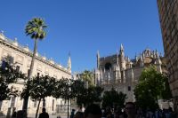 Blick auf die Kathedrale von Sevilla