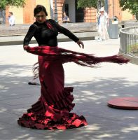 Flamenco-Darbietung im Vorbeigehen