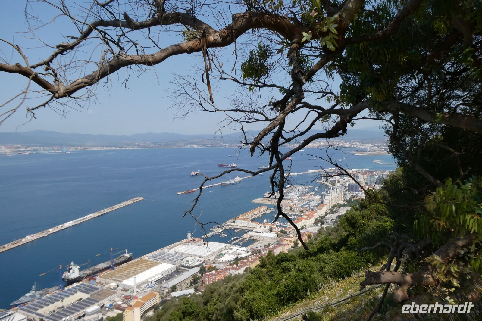Blick auf die Stadt von Gibraltar