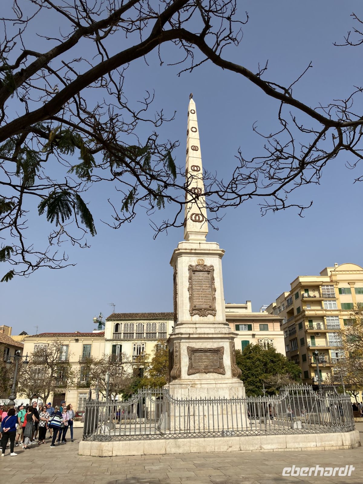 Spanien, Málaga, Obelisk in Gedenken an General Torrijos, Plaza de la Merced